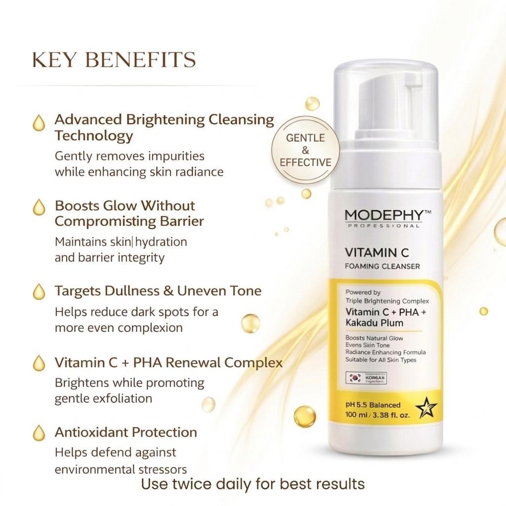 MODEPHY Vitamin C Foaming Cleanser - Radiance Boost Cleanser