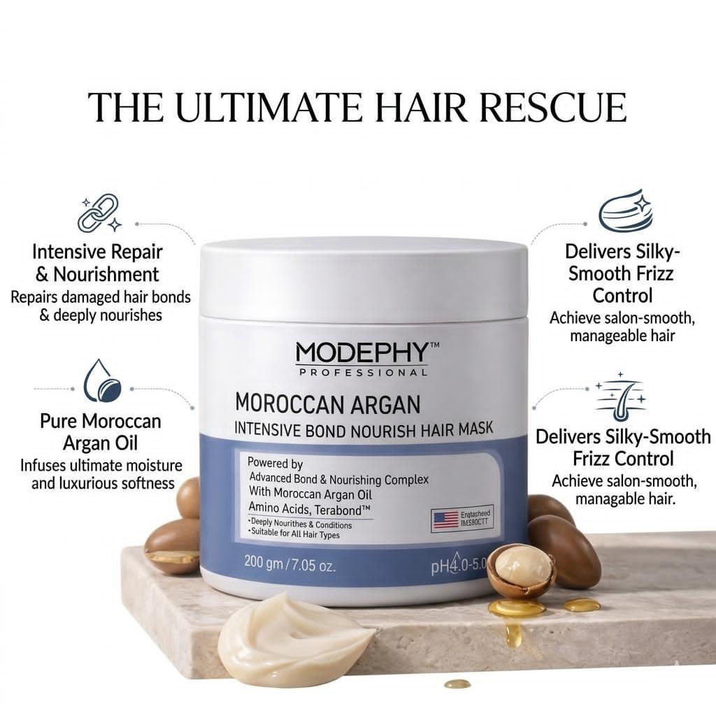 MODEPHY Moroccan Argan Intensive Bond Nourish Hair Mask - Nourishment Mask